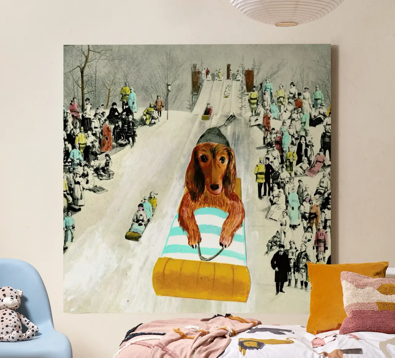 Snow day tela con Cornice a cassetta da Ellen Weinstein