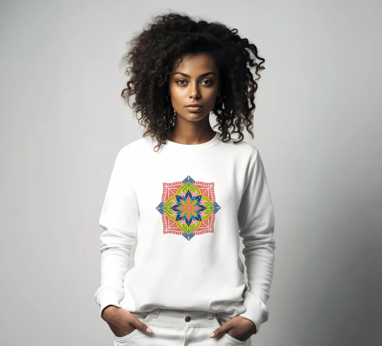 Mandala 2 - corallo felpa da Wackapacka