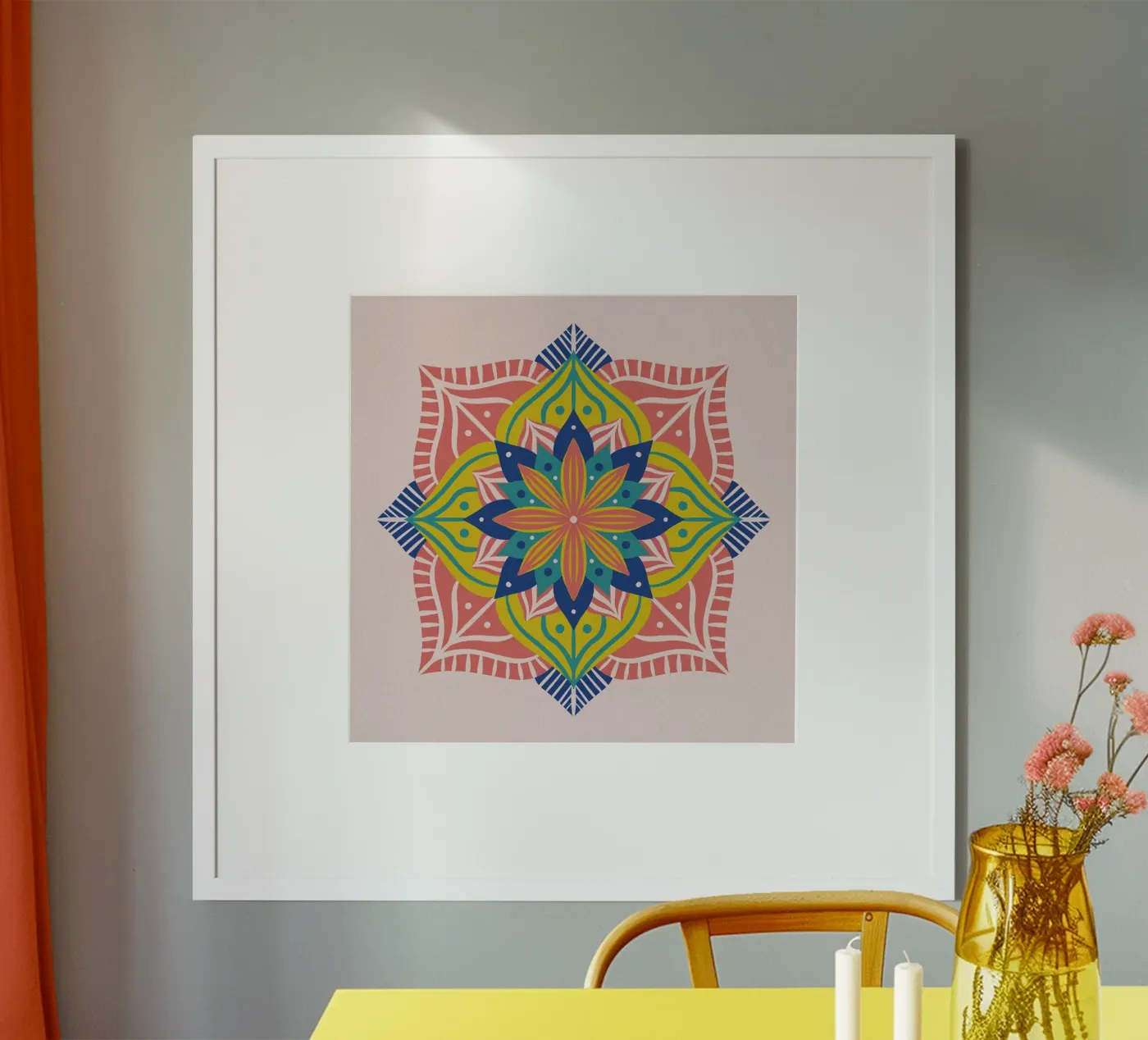 Mandala 2 - corallo poster da Wackapacka