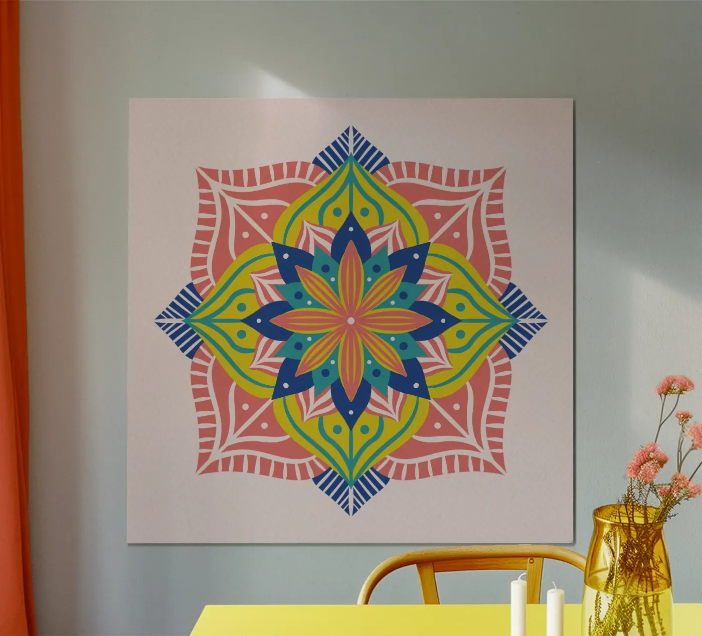 Mandala 2 - corallo poster da Wackapacka