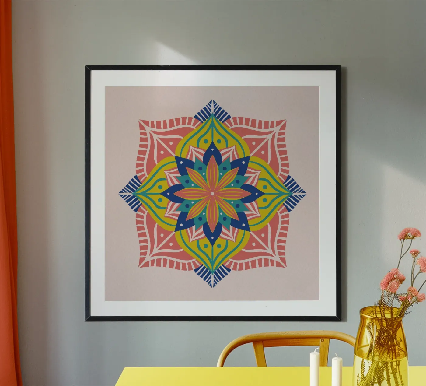 Mandala 2 - corallo poster da Wackapacka