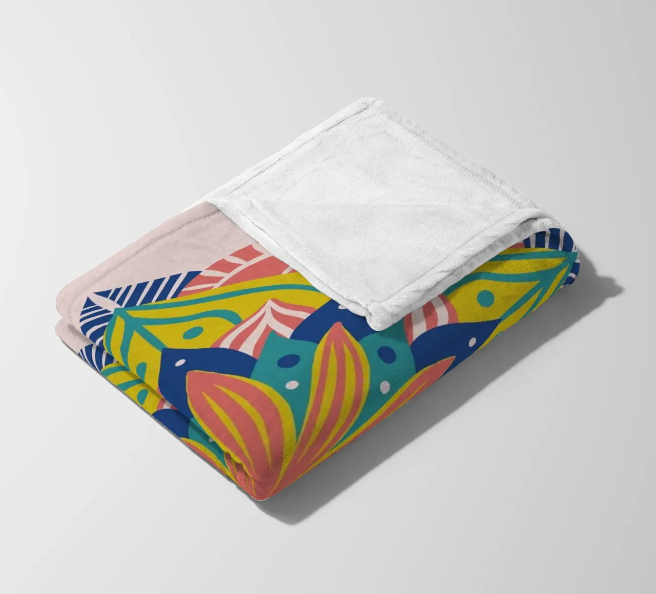 Mandala 2 - coral fleece blanket by Wackapacka