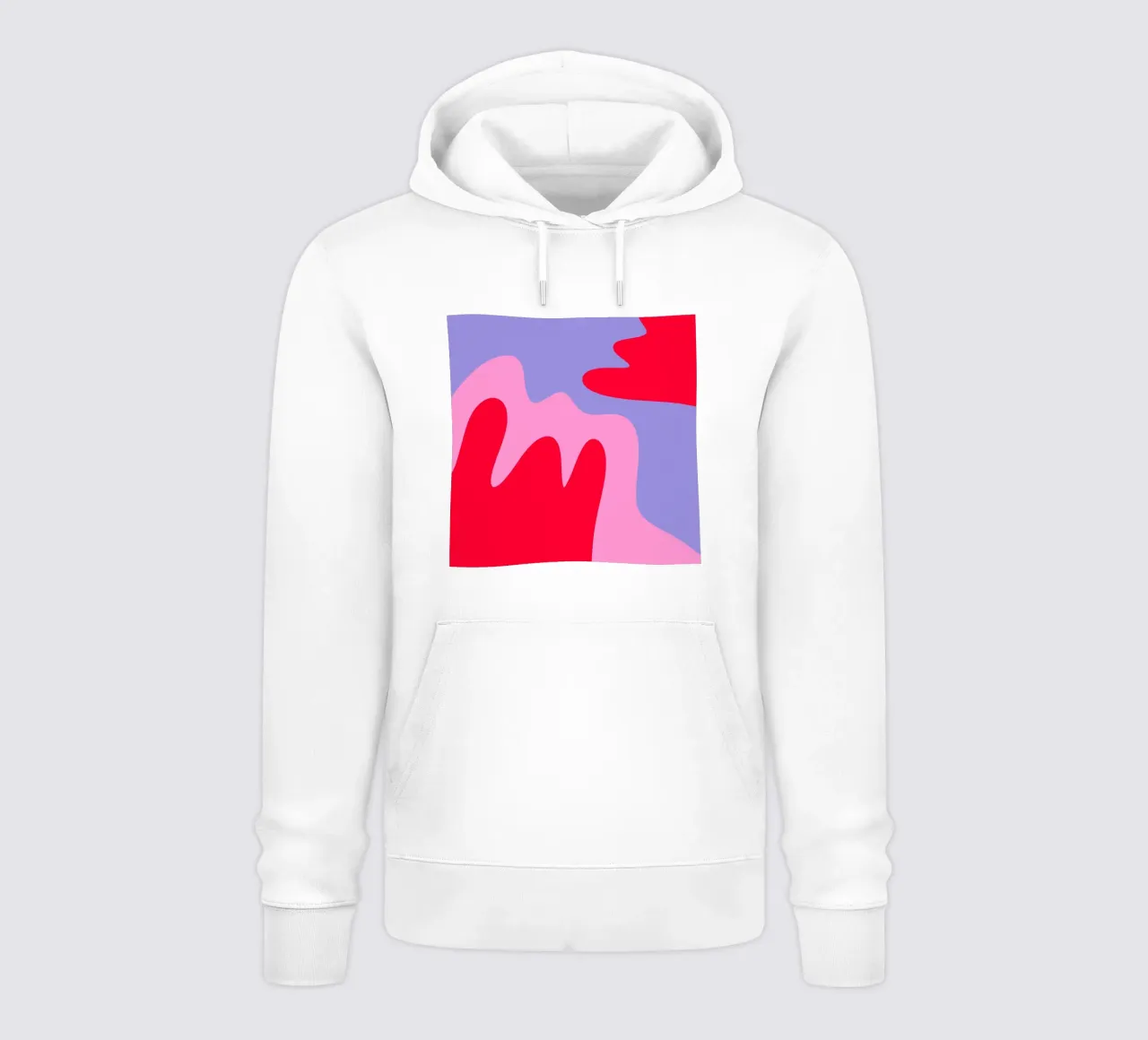 Forme astratte e moderne - rosa, viola, rosso felpa con cappuccio da Wackapacka