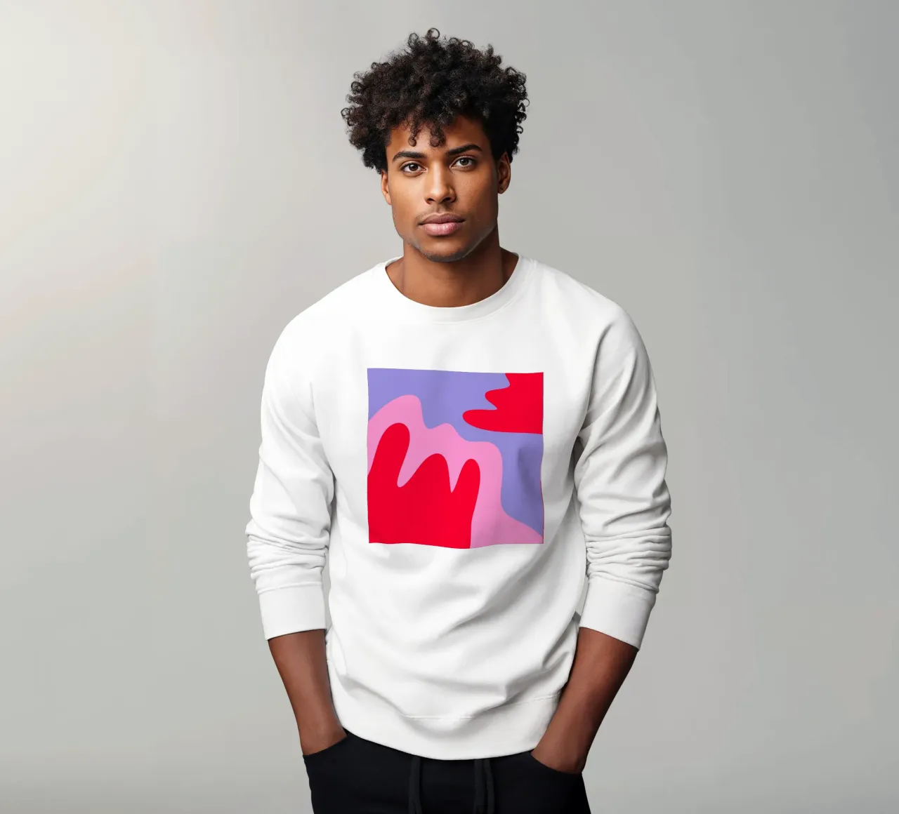 Forme astratte e moderne - rosa, viola, rosso felpa da Wackapacka