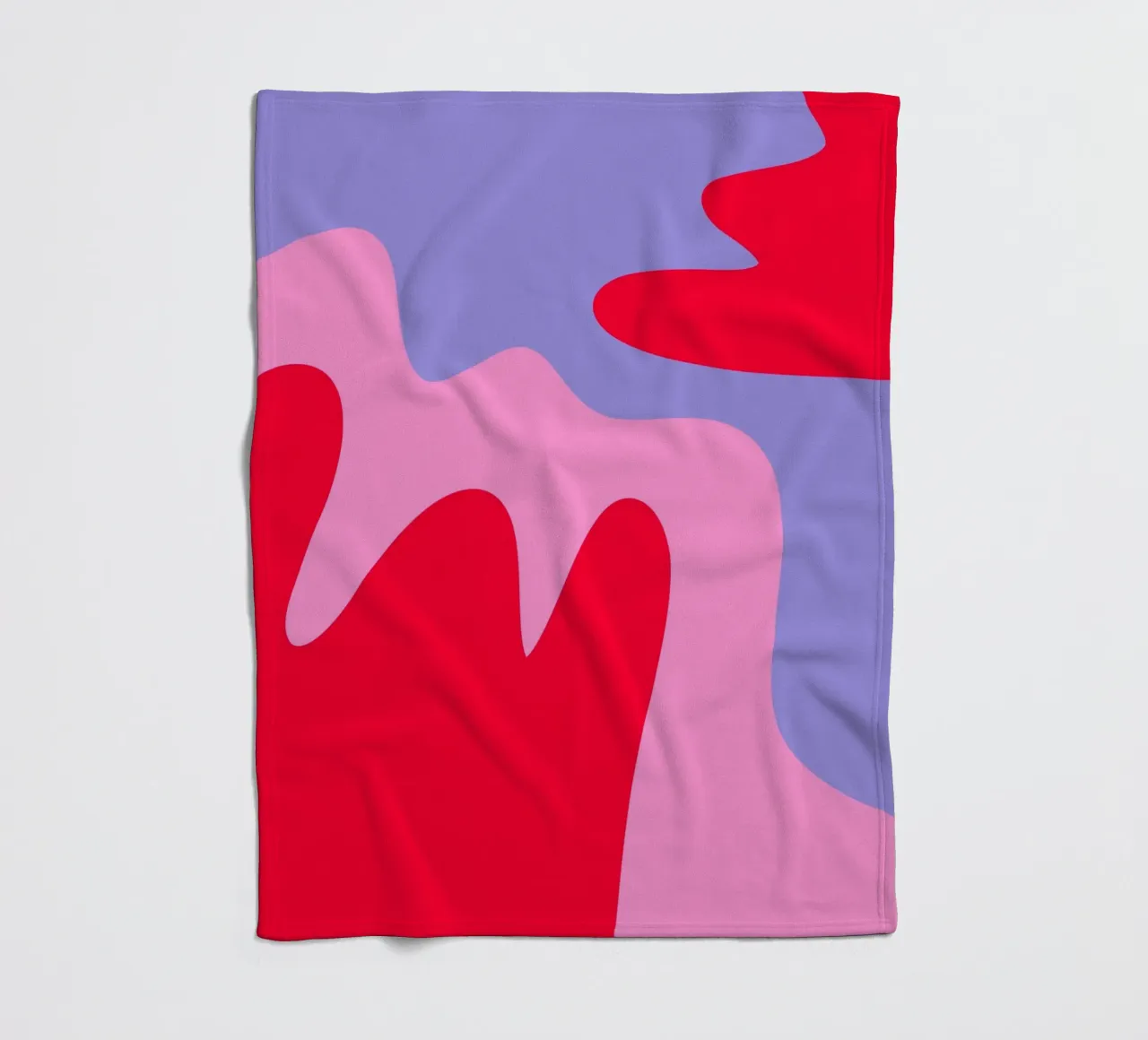 Forme astratte e moderne - rosa, viola, rosso coperta in pile da Wackapacka