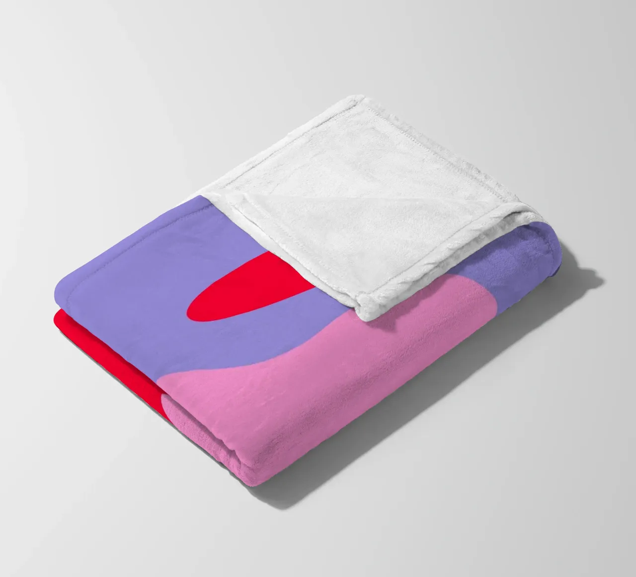 Forme astratte e moderne - rosa, viola, rosso coperta in pile da Wackapacka
