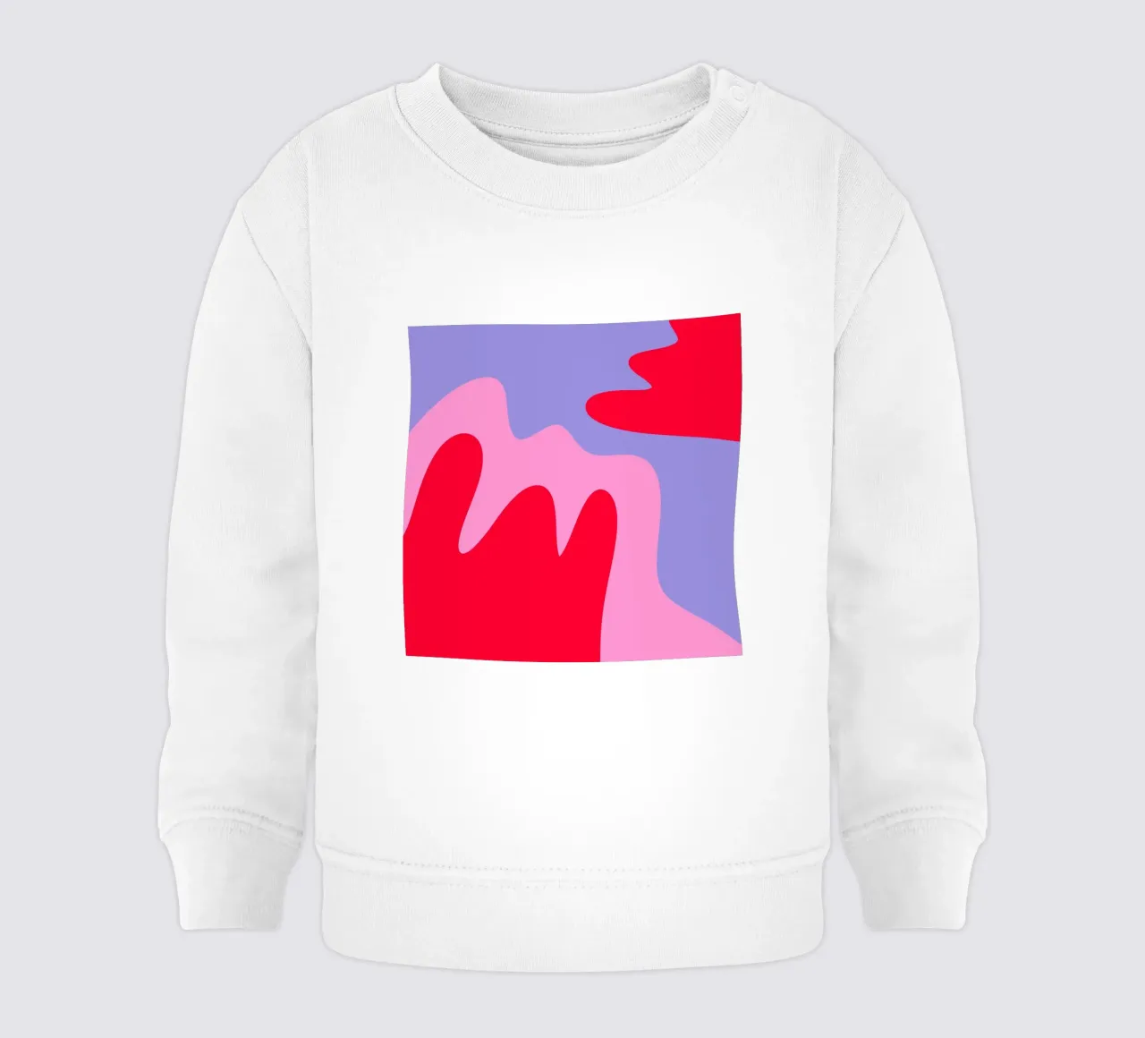 Forme astratte e moderne - rosa, viola, rosso felpa neonato da Wackapacka