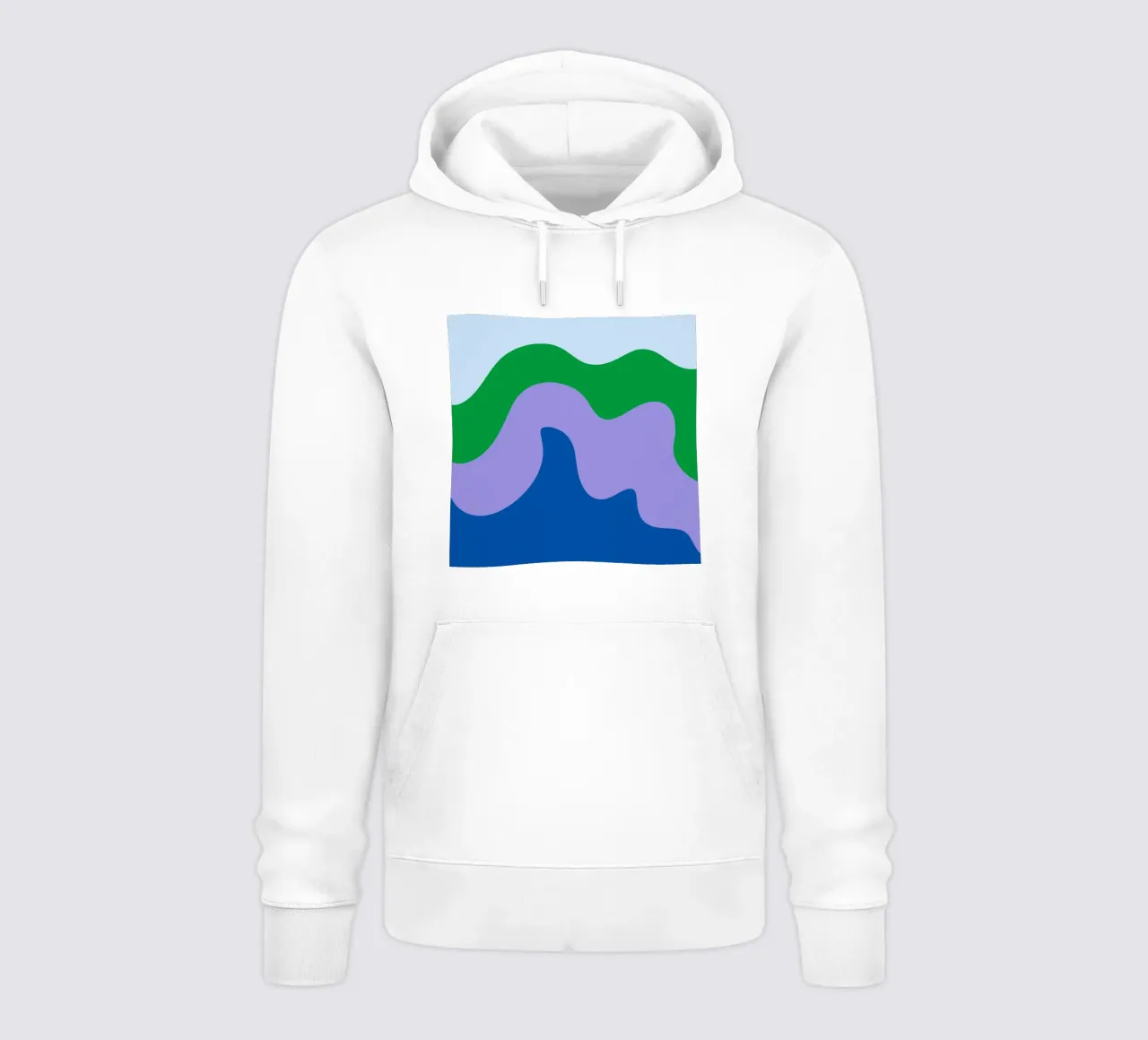 Forme astratte moderne - blu, viola, verde felpa con cappuccio da Wackapacka