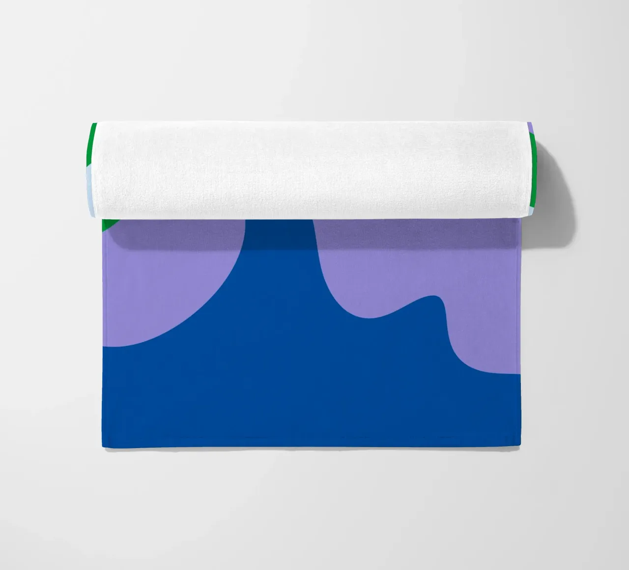 Forme astratte moderne - blu, viola, verde telo mare da Wackapacka