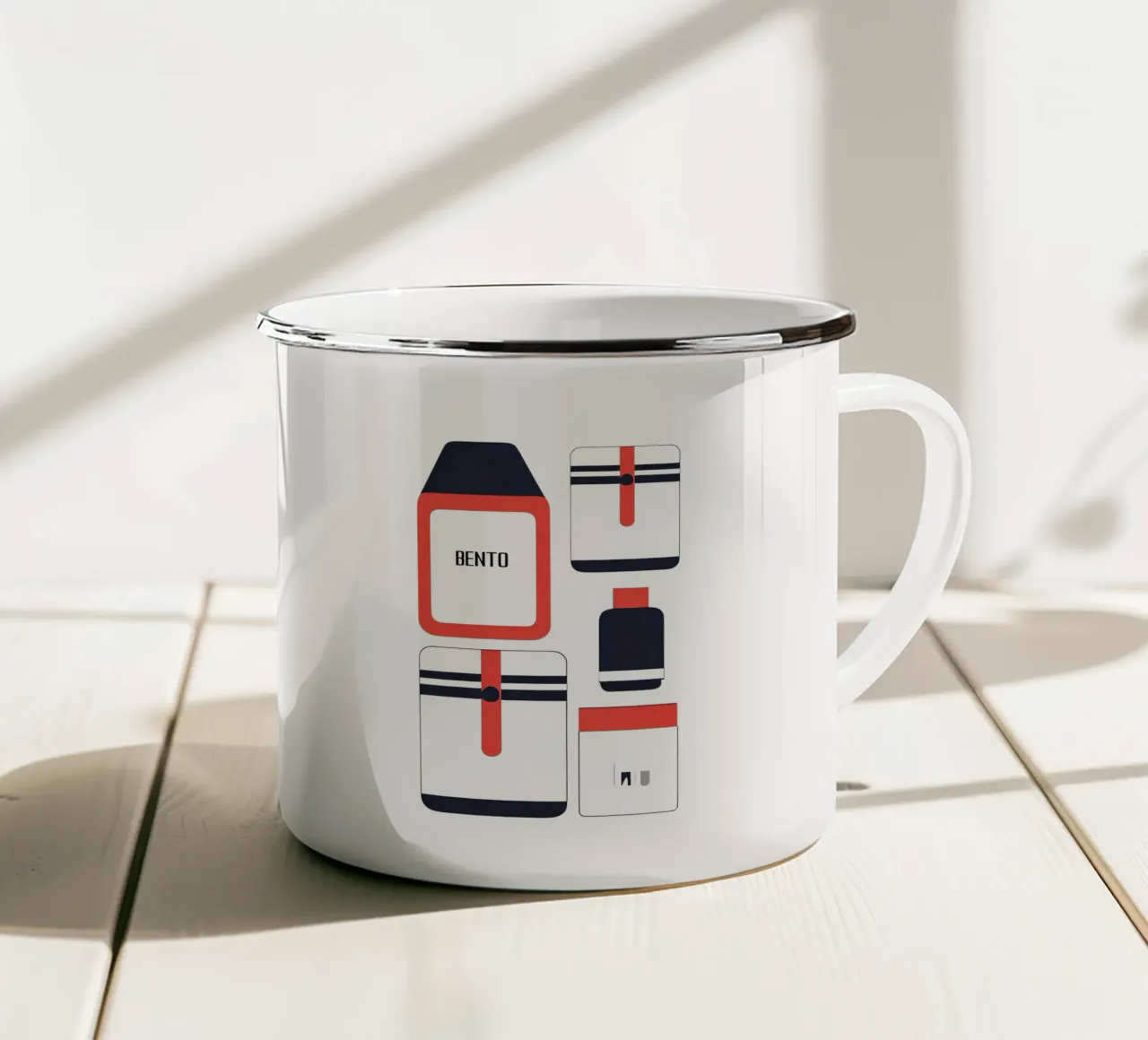 Bento 2 tazza in smalto da Rezh creations