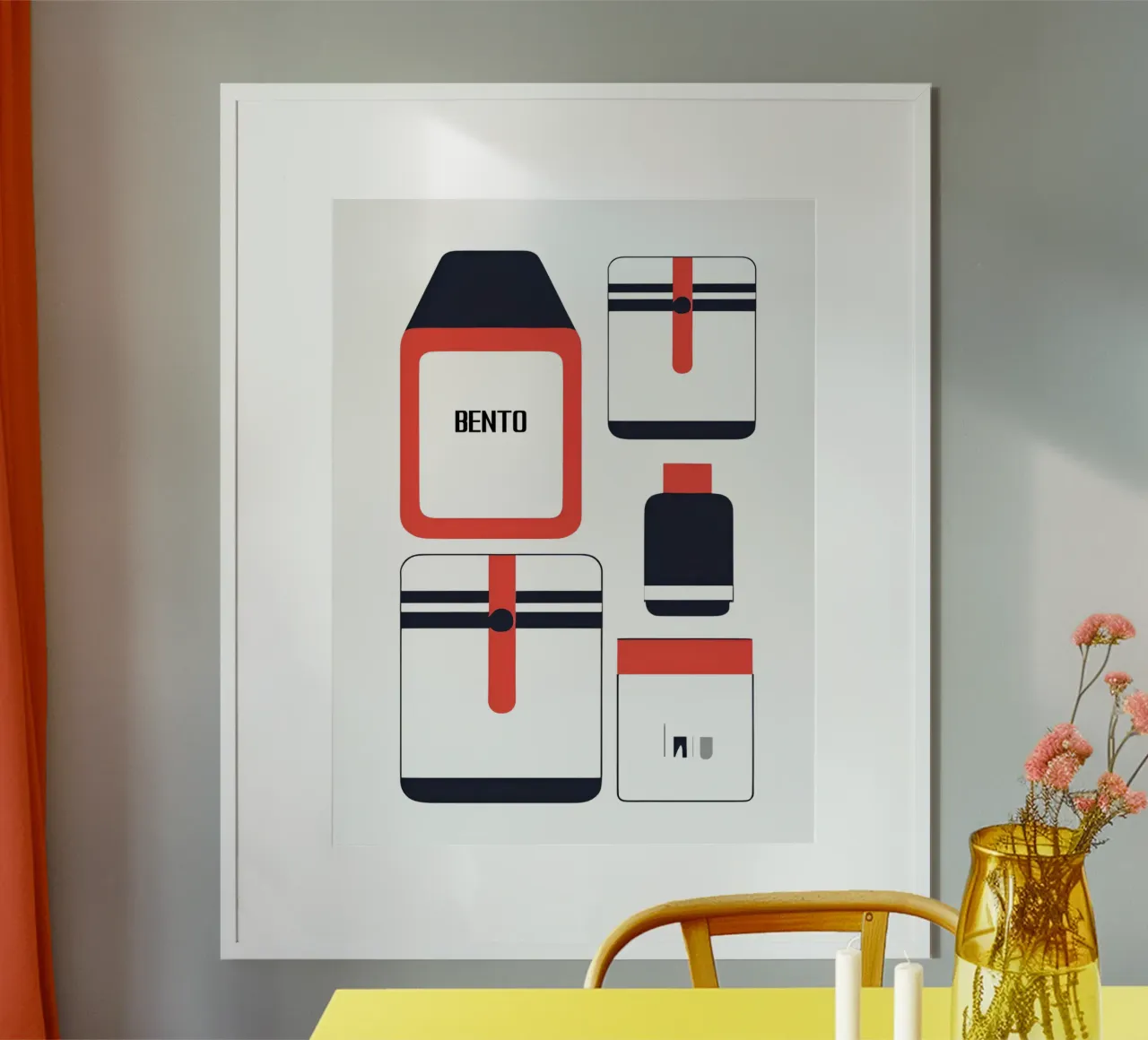 Bento 2 poster with aluminum frame by Rezh creations