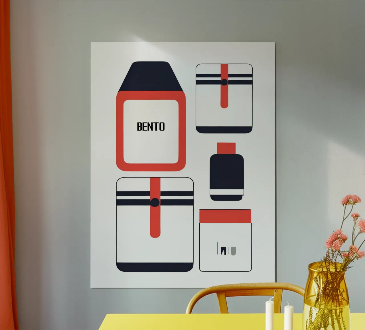 Bento 2 poster with aluminum frame by Rezh creations