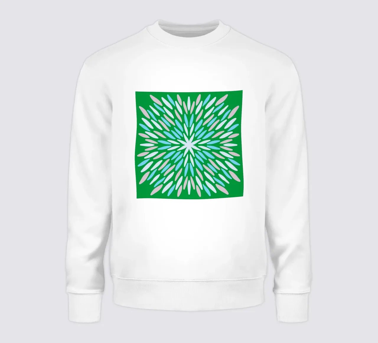 Petal burst - verde, blu e beige felpa da Wackapacka