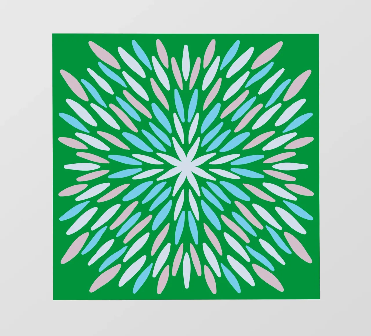 Petal burst - verde, blu e beige telo in pvc da Wackapacka