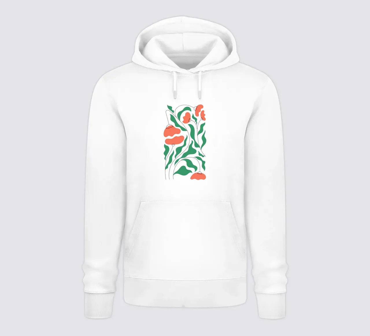 Papaveri in fiore felpa con cappuccio da Kiroiharu