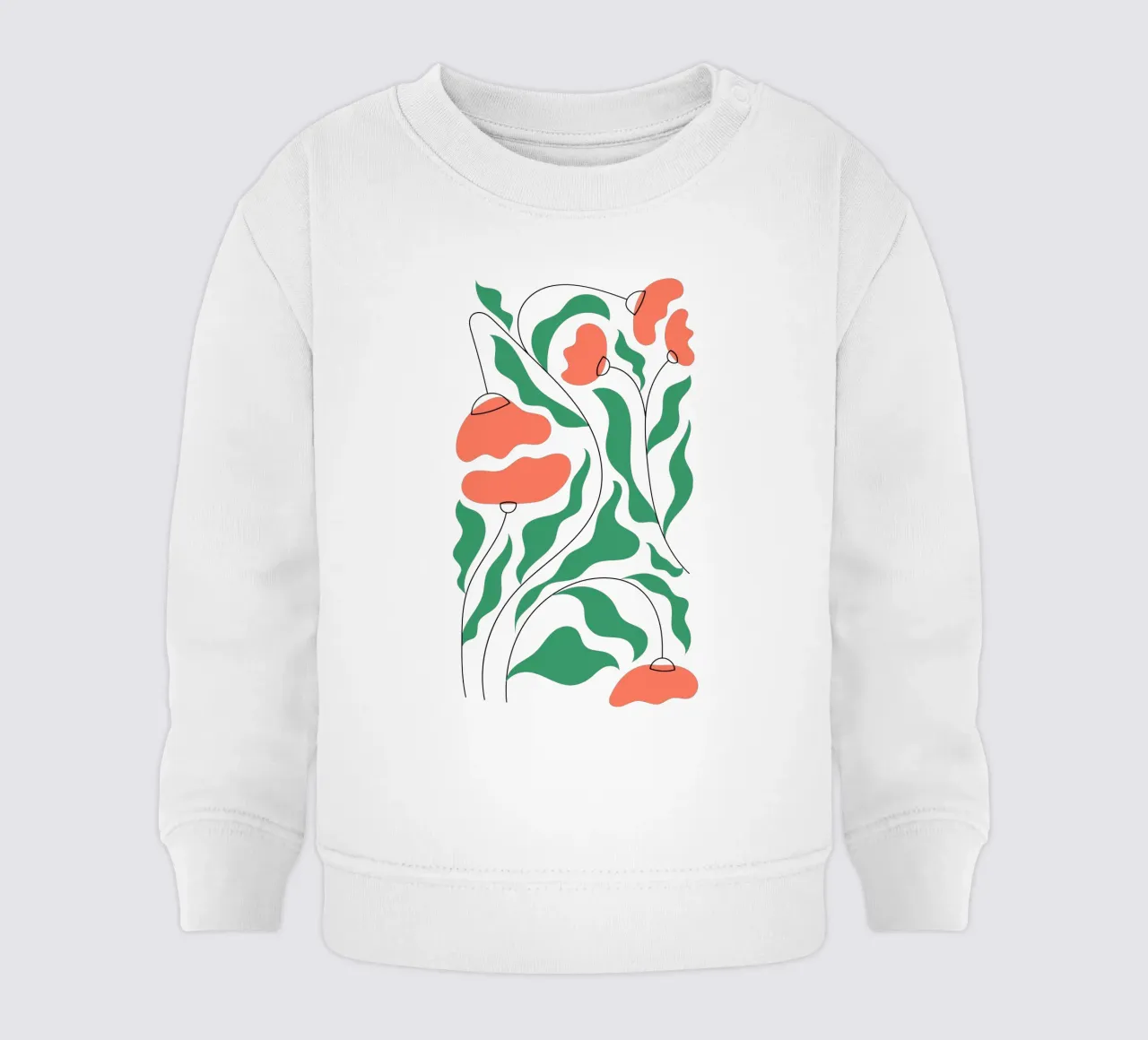 Papaveri in fiore felpa neonato da Kiroiharu