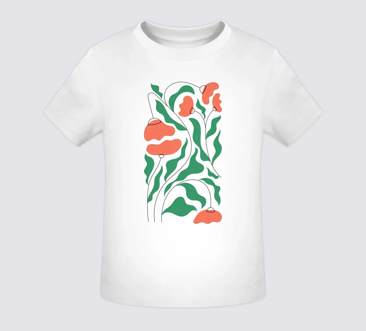 Papaveri in fiore maglietta neonato da Kiroiharu