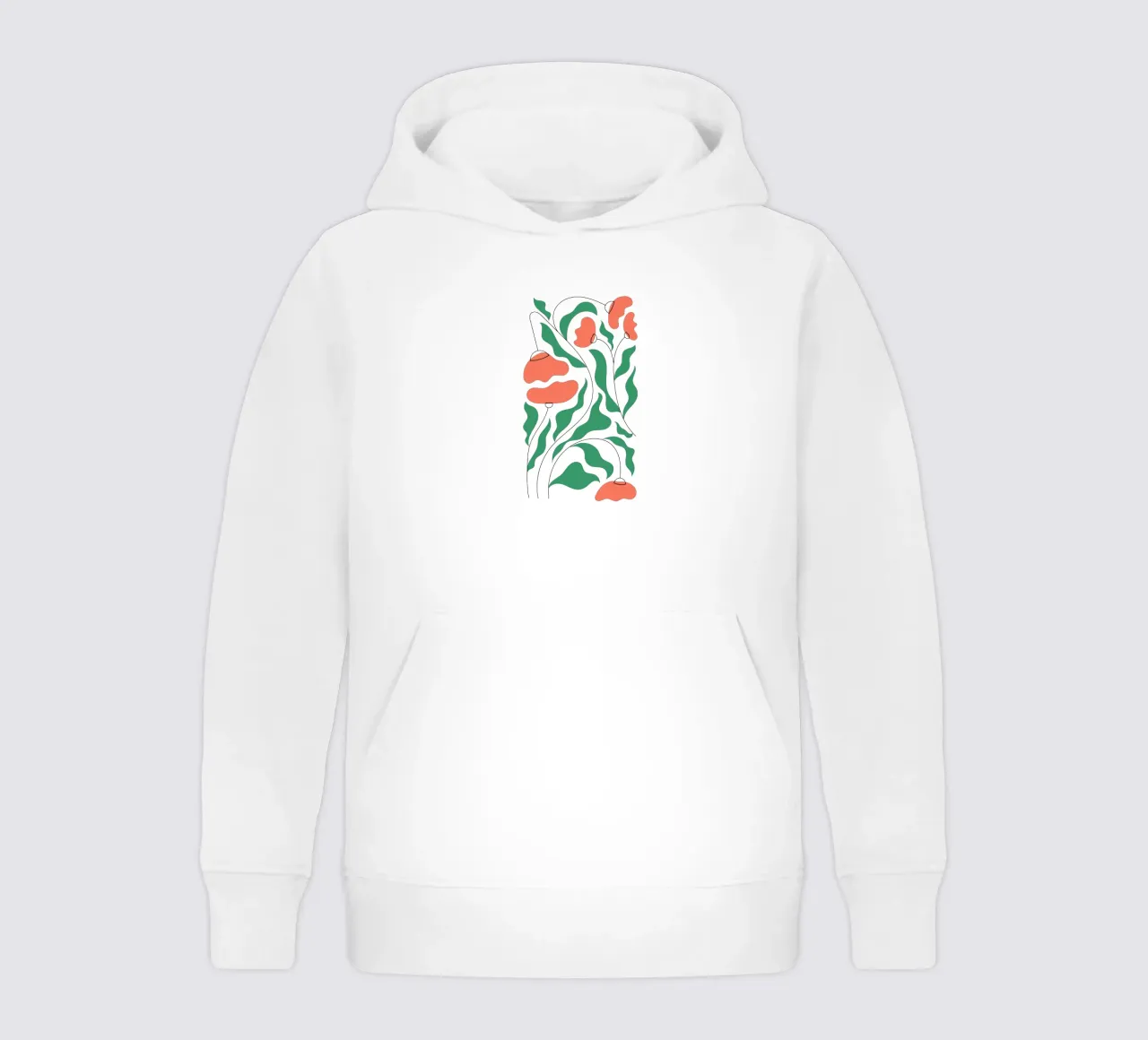 Papaveri in fiore felpa bambino con cappuccio da Kiroiharu