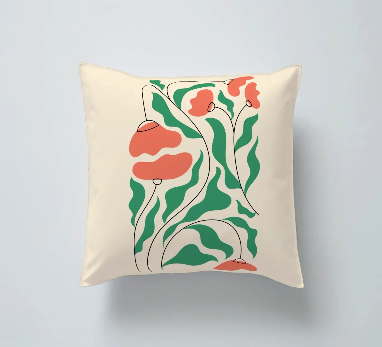 Papaveri in fiore cuscino da Kiroiharu