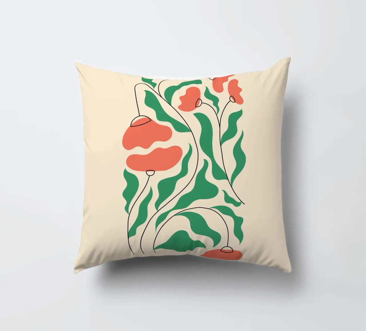 Papaveri in fiore cuscino da Kiroiharu