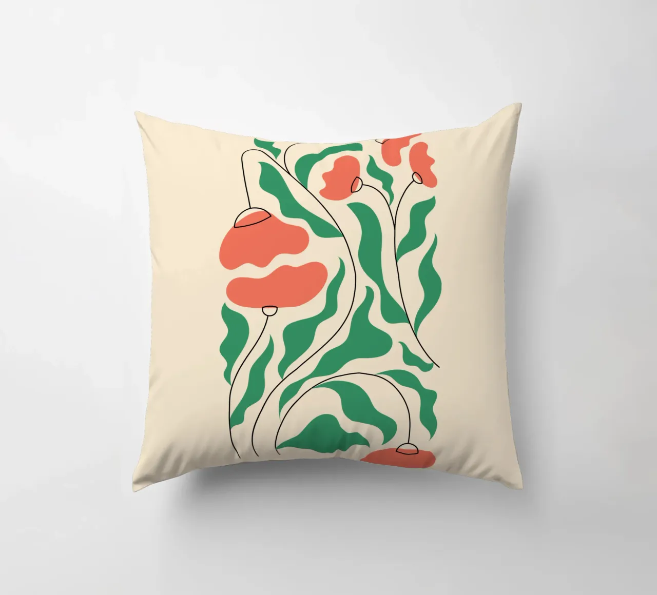 Papaveri in fiore cuscino da Kiroiharu