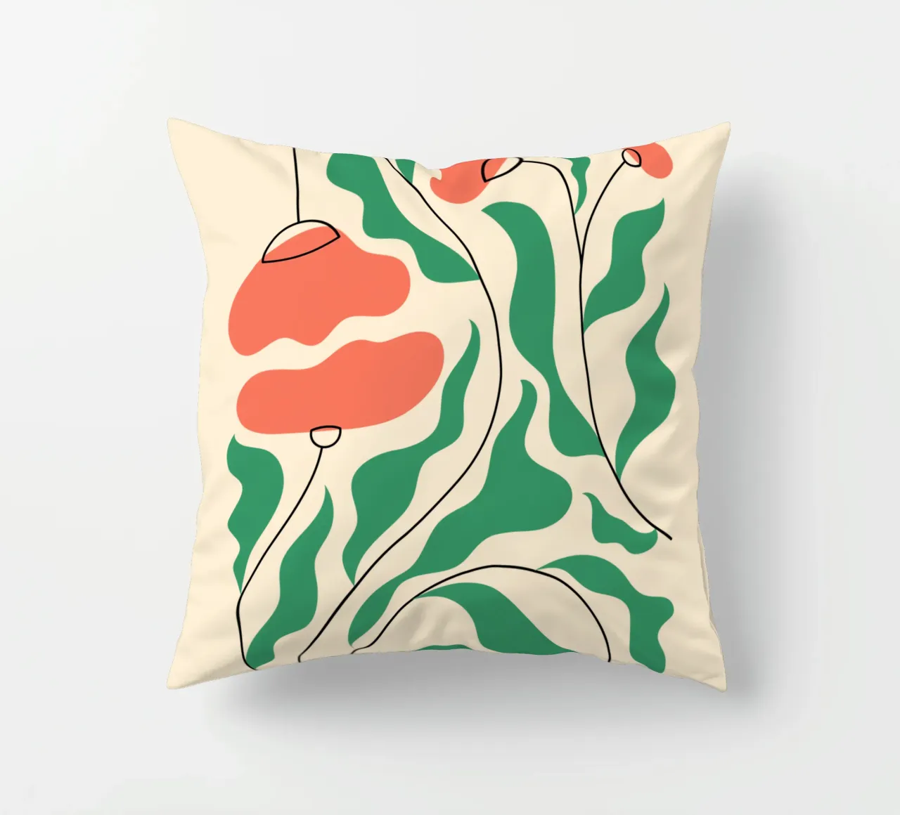 Papaveri in fiore cuscino da Kiroiharu
