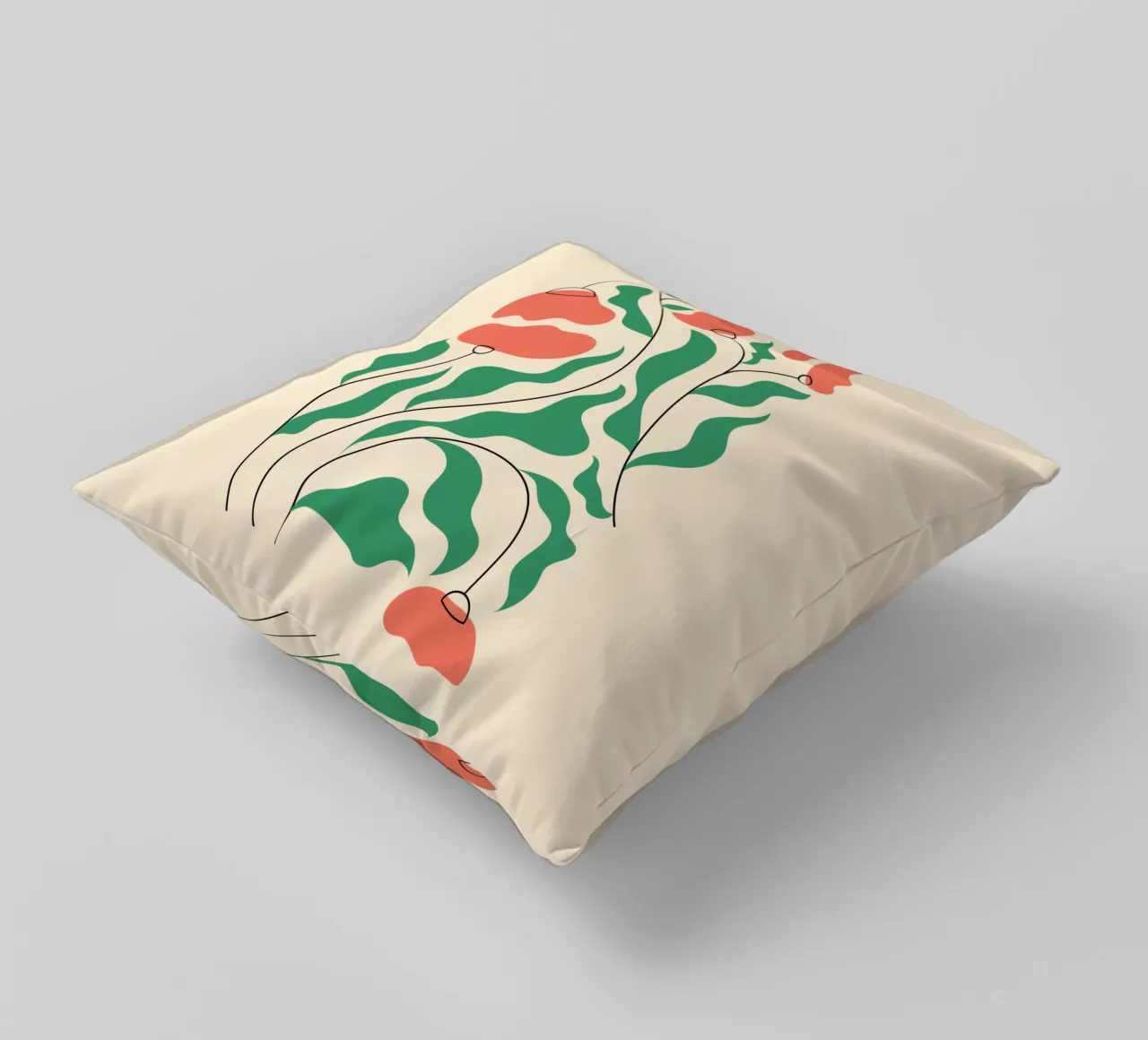 Papaveri in fiore cuscino da Kiroiharu