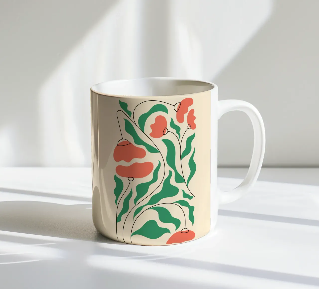 Papaveri in fiore tazza in ceramica da Kiroiharu