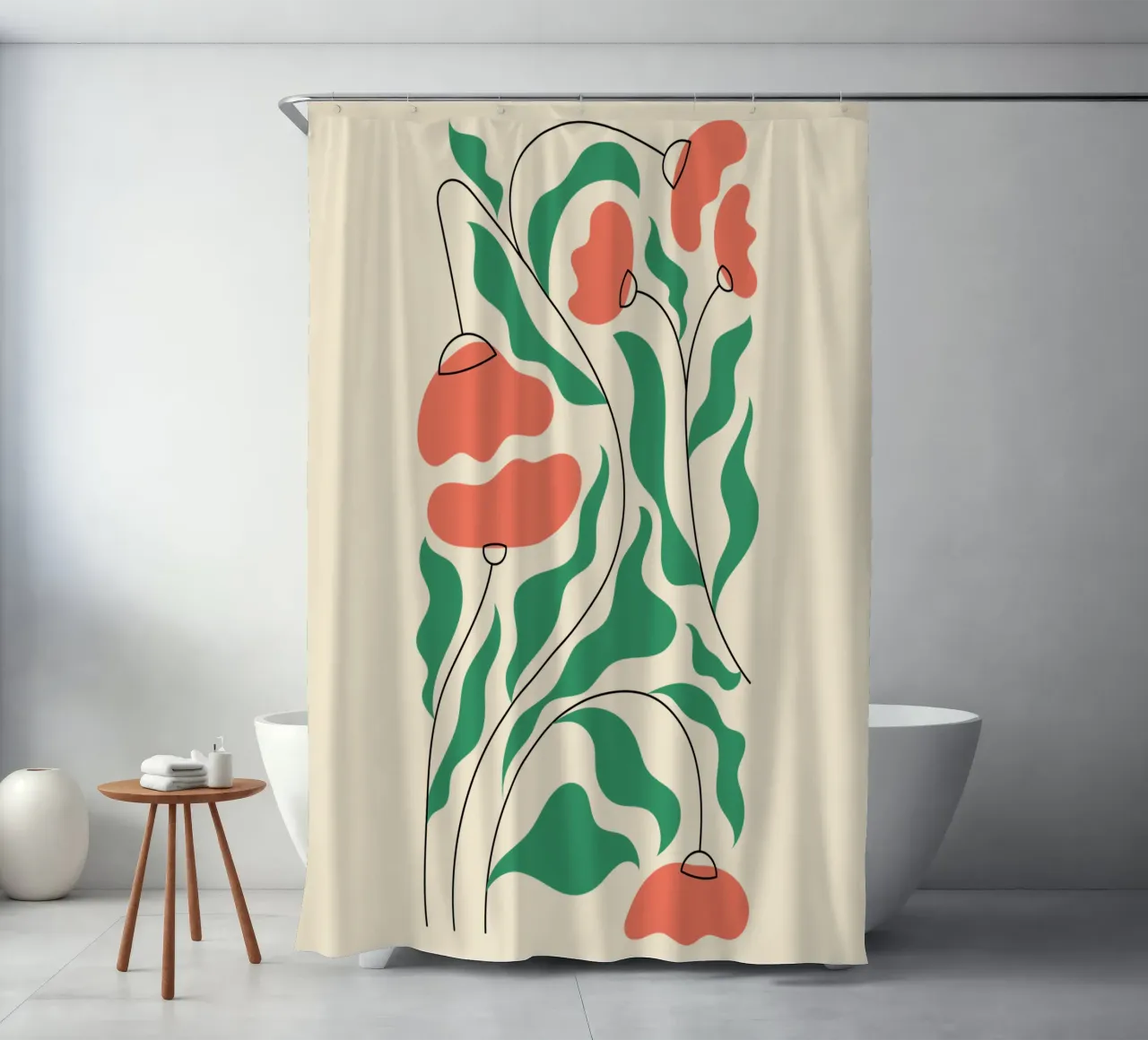 Papaveri in fiore tenda da doccia da Kiroiharu
