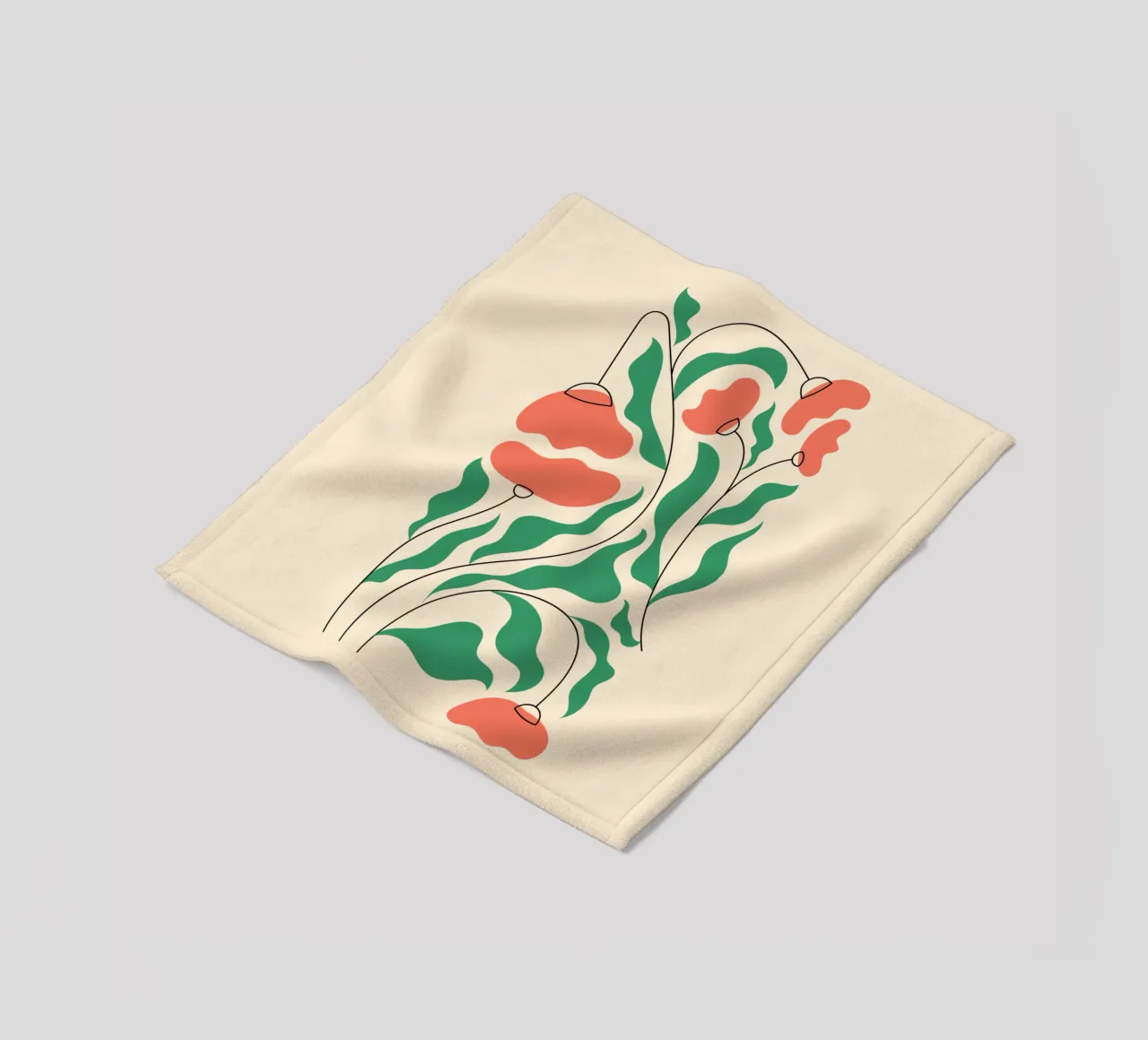 Papaveri in fiore coperta in pile da Kiroiharu