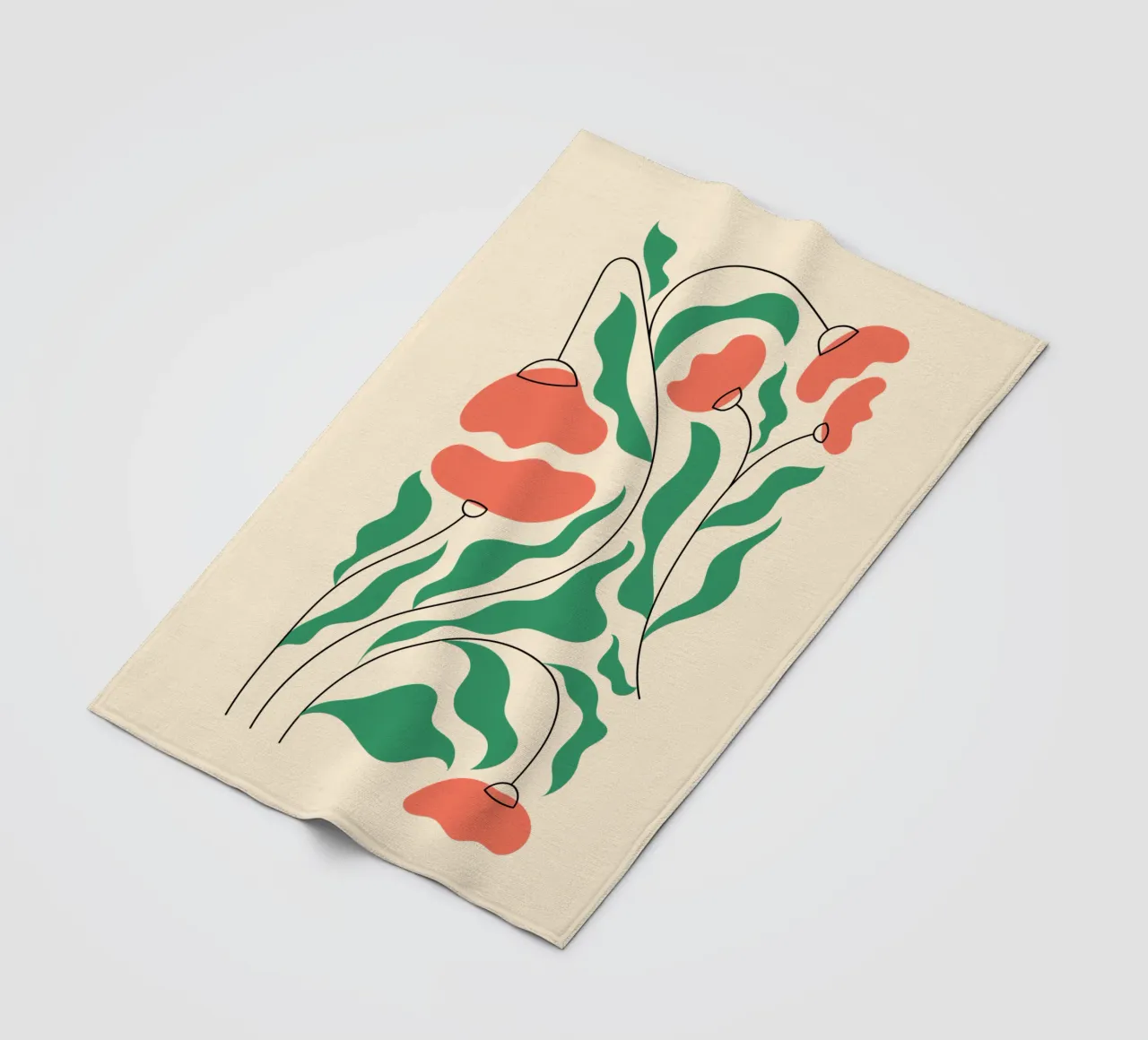 Papaveri in fiore coperta in pile da Kiroiharu