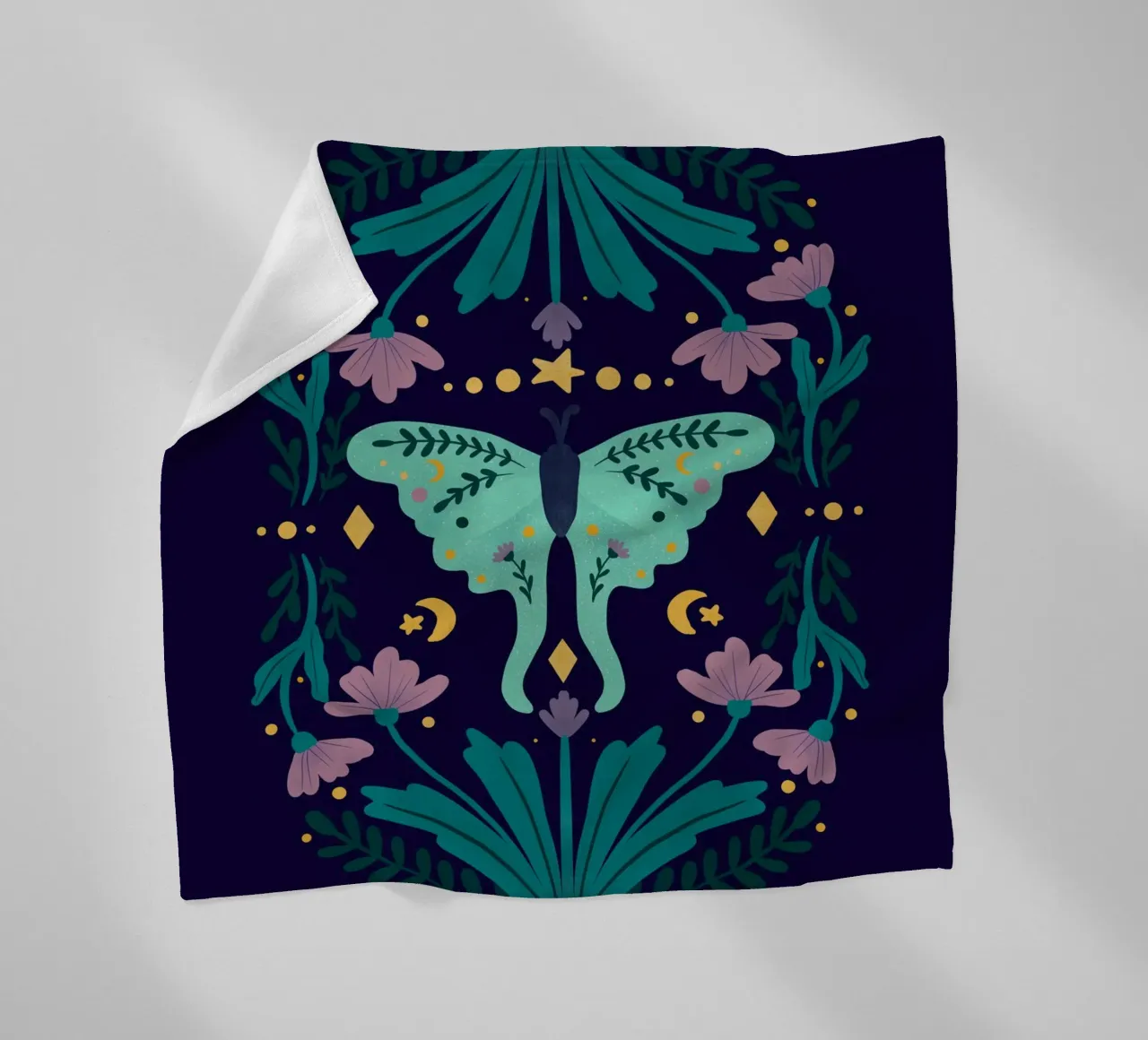 Mystical series - luna moth coperta in pile da Wackapacka