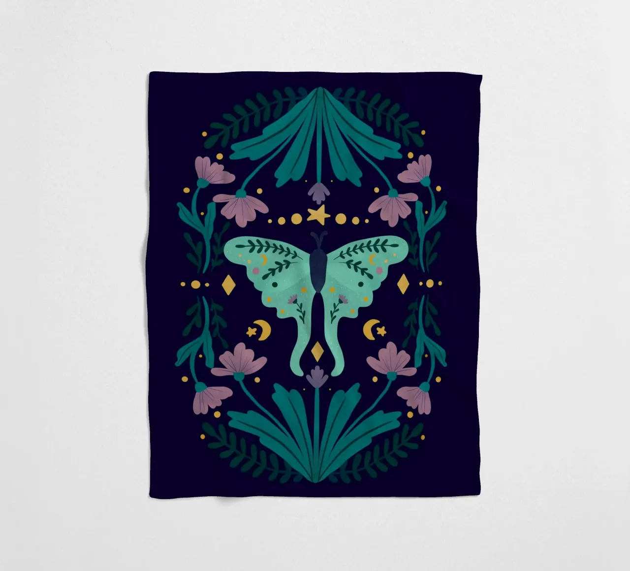 Mystical series - luna moth coperta in pile da Wackapacka
