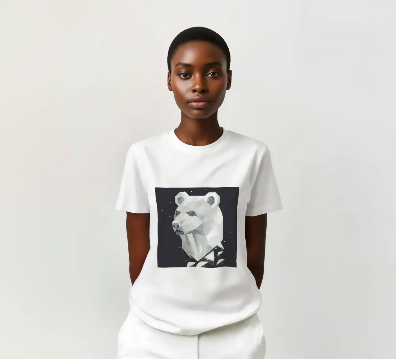 Testa d'orso geometrica - forza e tranquillità t-shirt da namosh