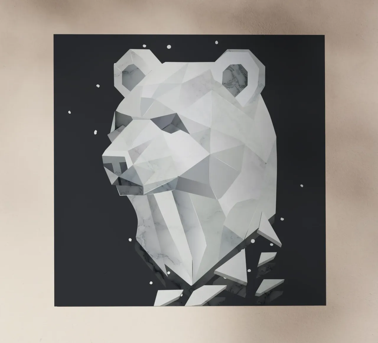 Testa d'orso geometrica - forza e tranquillità pellicola backlit da namosh