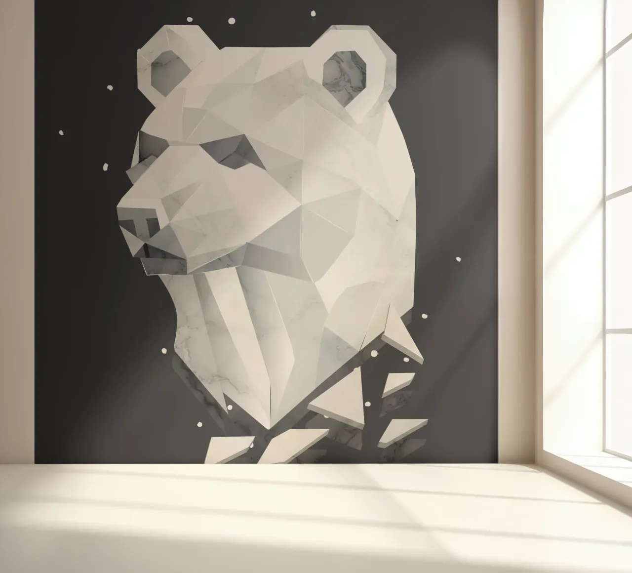 Geometric bear head - strength and calmness photo wallpaper by namosh