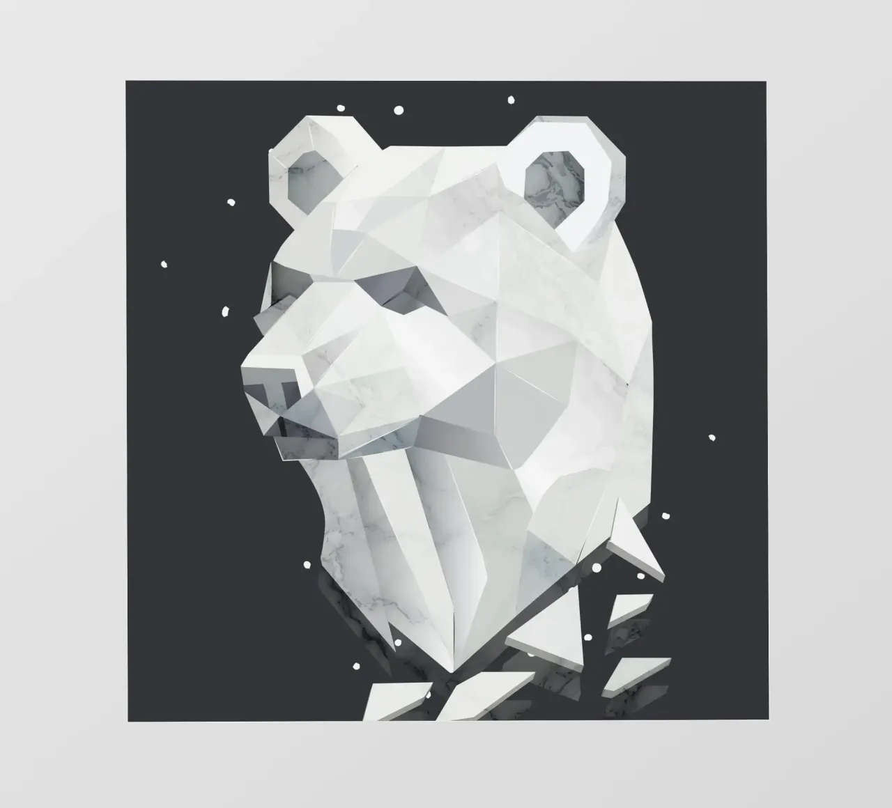 Geometric bear head - strength and calmness photo wallpaper by namosh