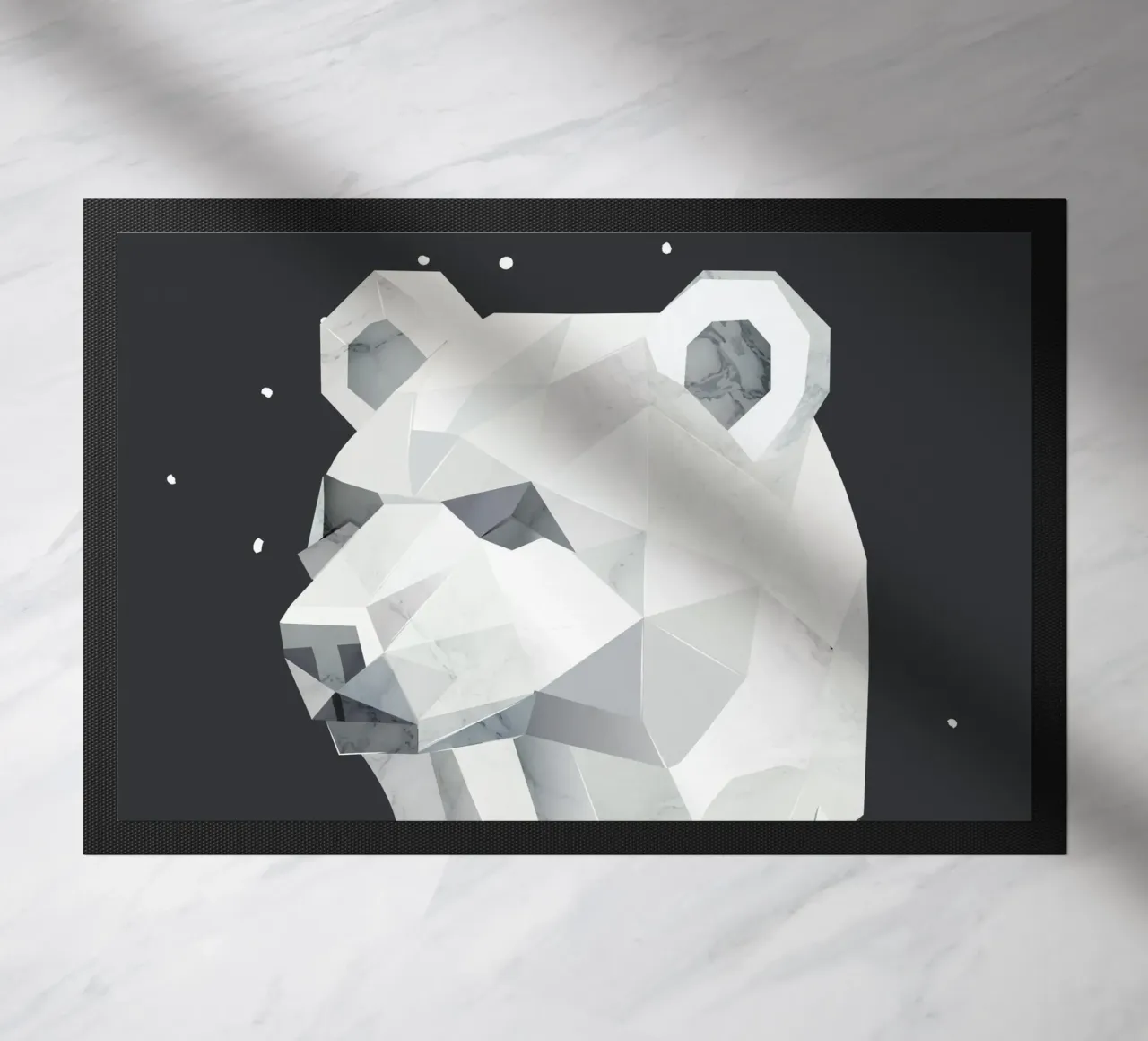 Testa d'orso geometrica - forza e tranquillità zerbino da namosh