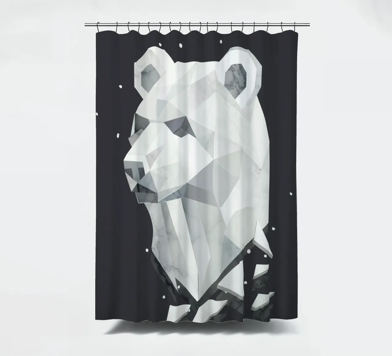 Testa d'orso geometrica - forza e tranquillità tenda da doccia da namosh