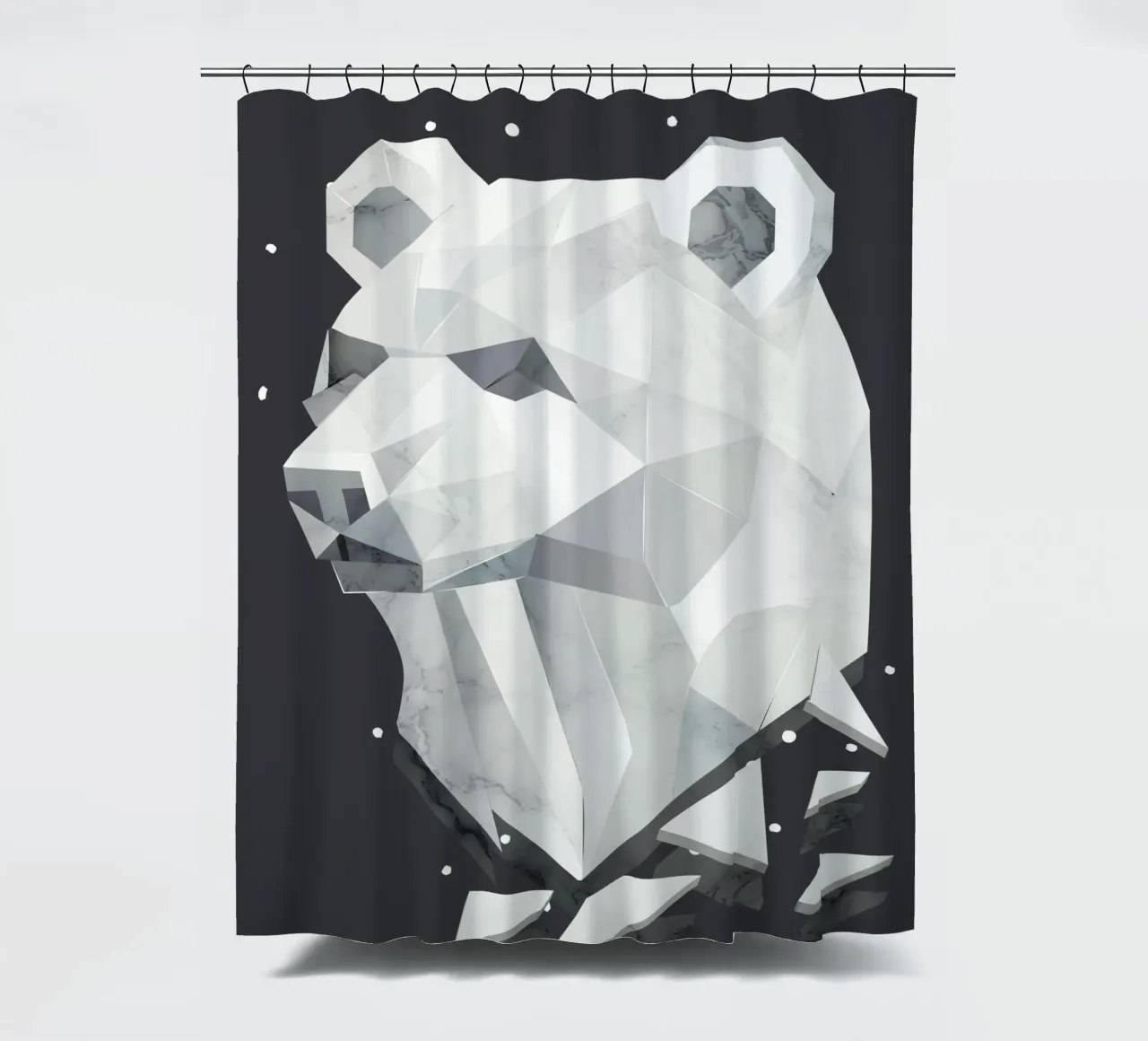 Testa d'orso geometrica - forza e tranquillità tenda da doccia da namosh