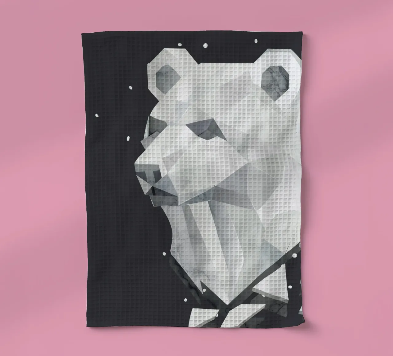 Testa d'orso geometrica - forza e tranquillità canovaccio da cucina da namosh