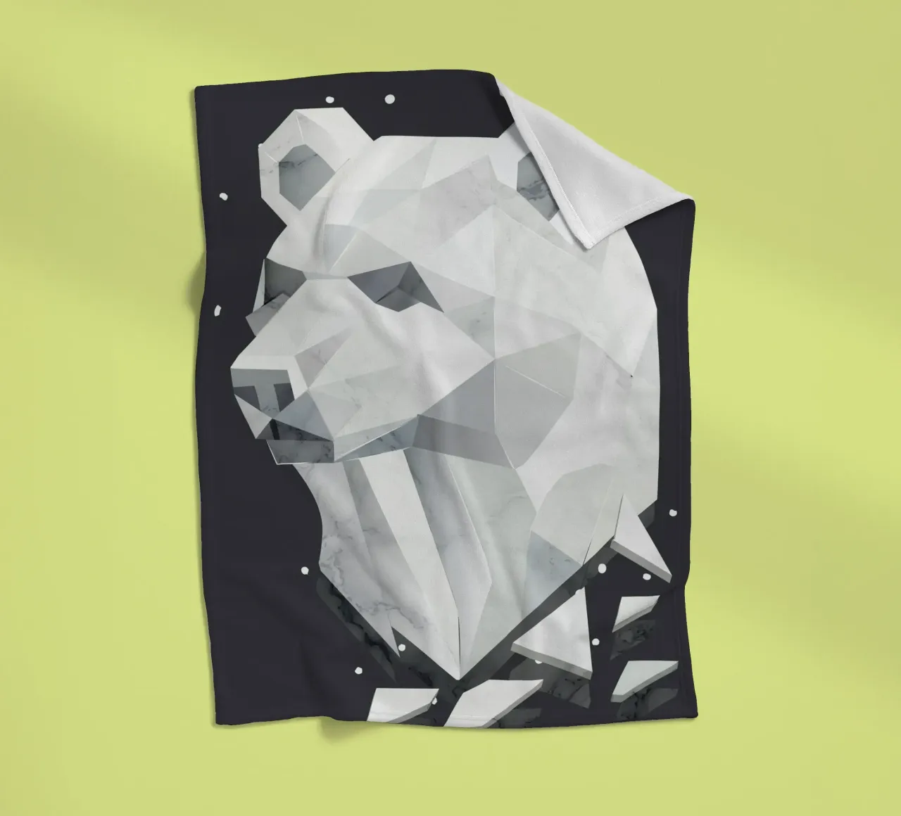 Testa d'orso geometrica - forza e tranquillità coperta in pile da namosh