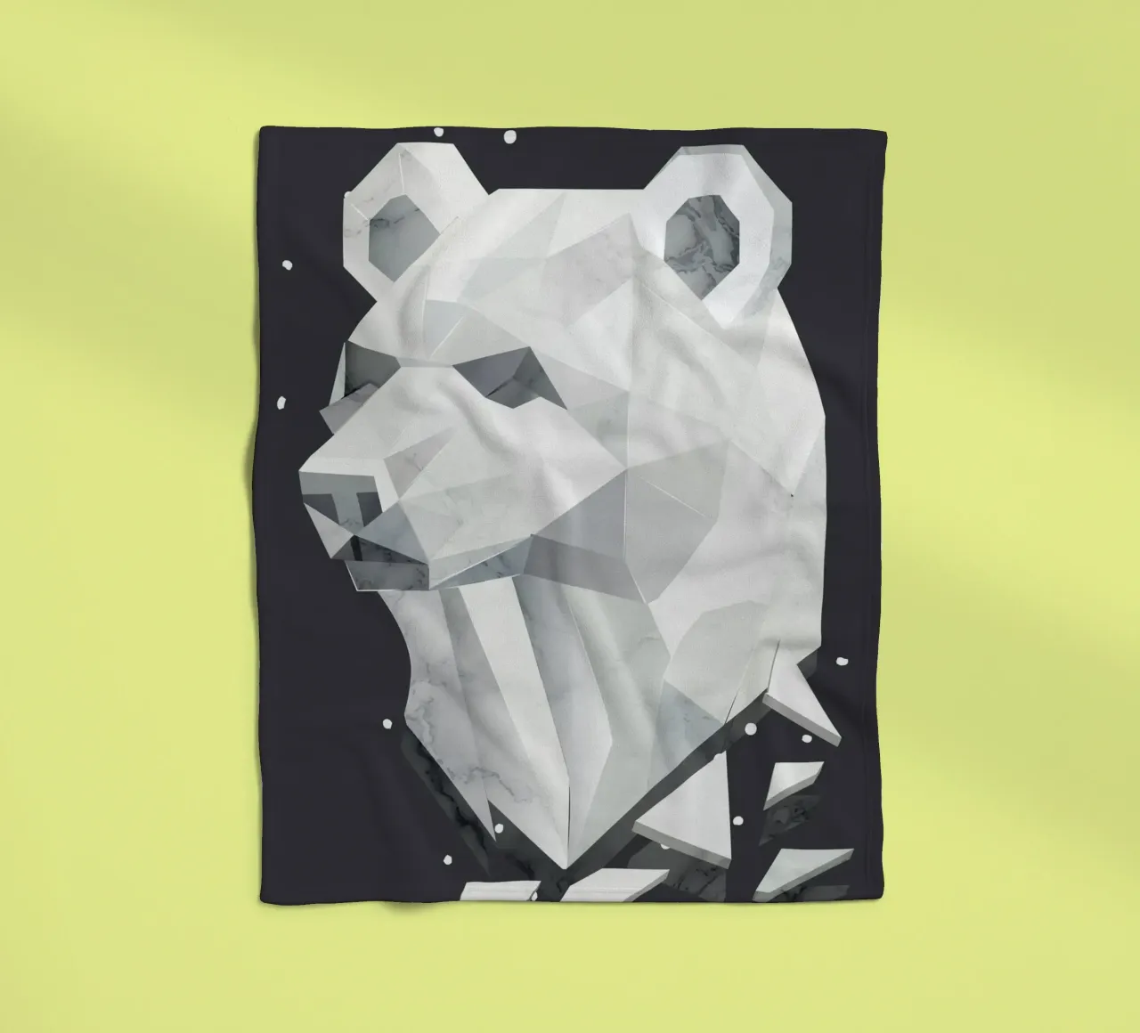 Testa d'orso geometrica - forza e tranquillità coperta in pile da namosh