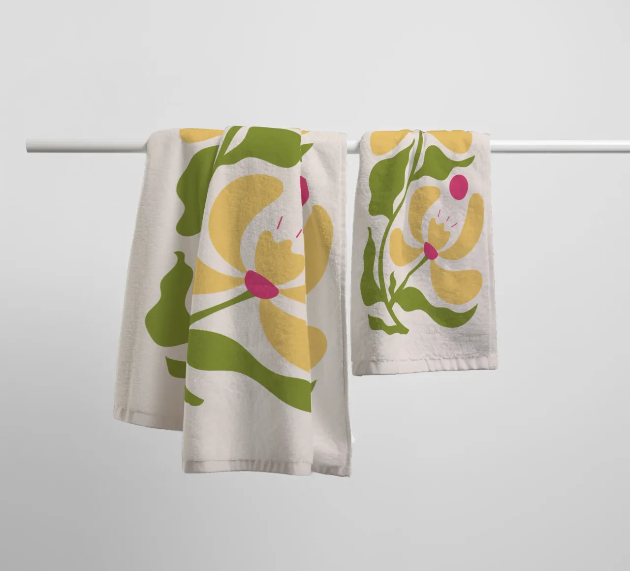Fiori gialli asciugamano da bagno da Kiroiharu