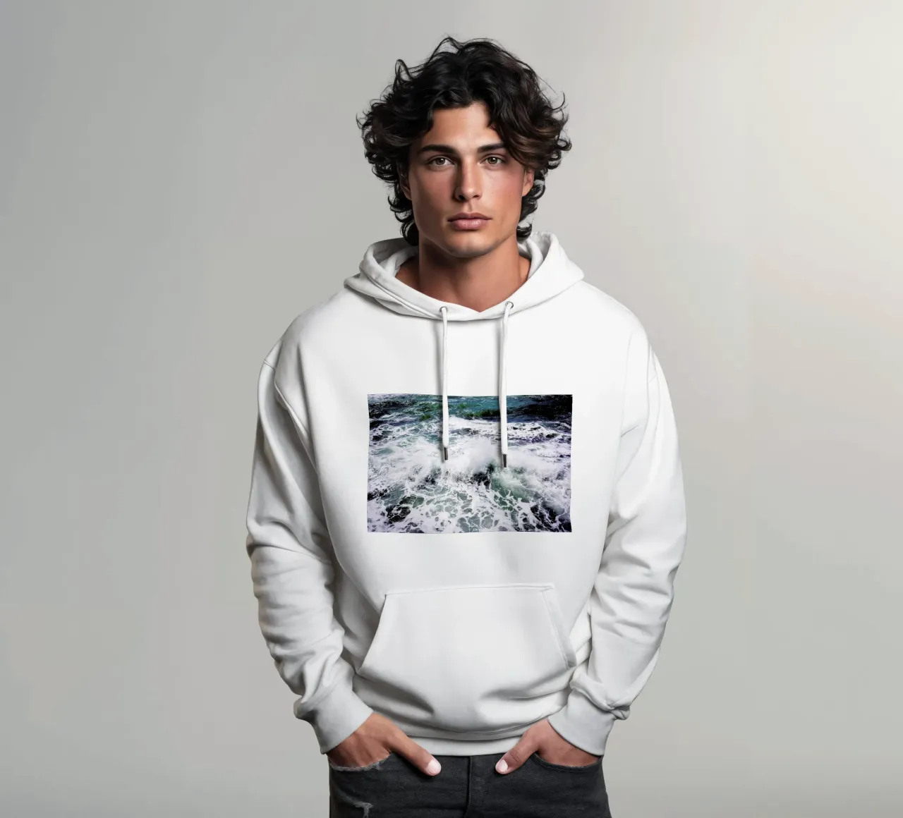 White Splash felpa con cappuccio da Tal Paz-Fridman