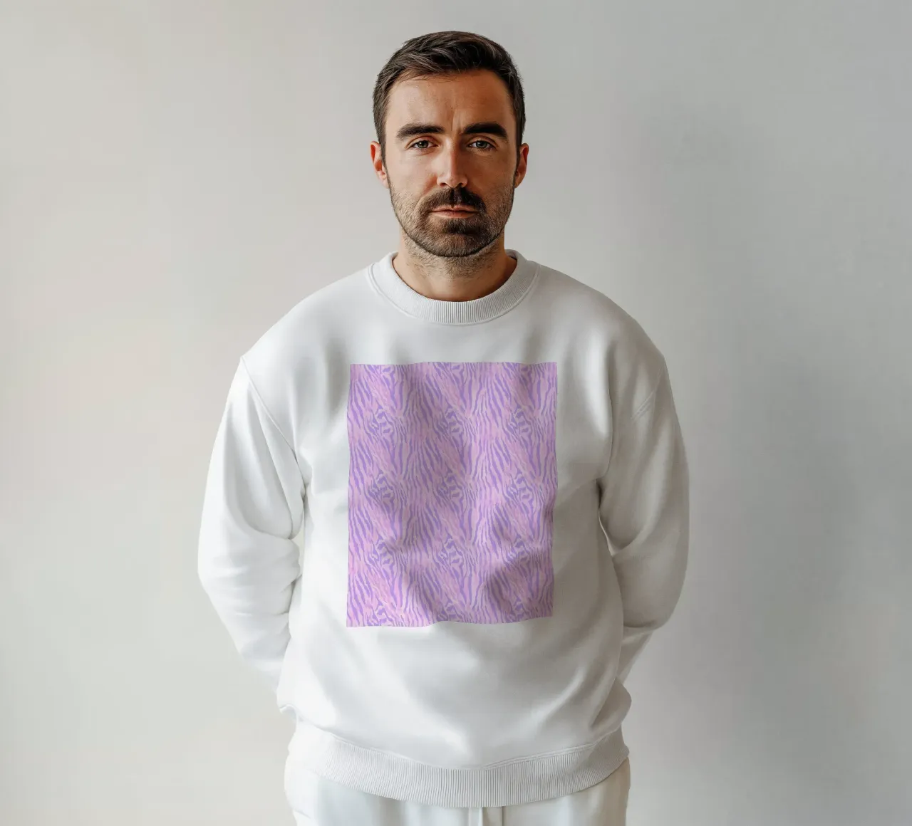 Pink Tiger Pattern Zebra Animal Print Preppy Y2K Hip-Hop sudadera de Gentle Echoes Art