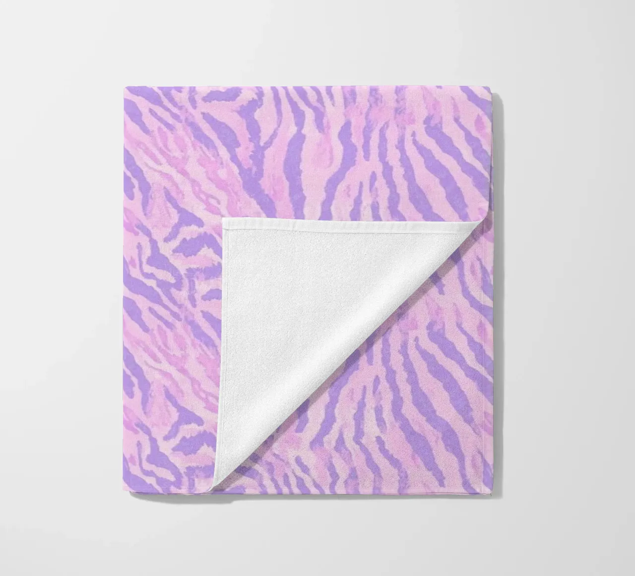 Pink Tiger Pattern Zebra Animal Print Preppy Y2K Hip-Hop toalla de playa de Gentle Echoes Art