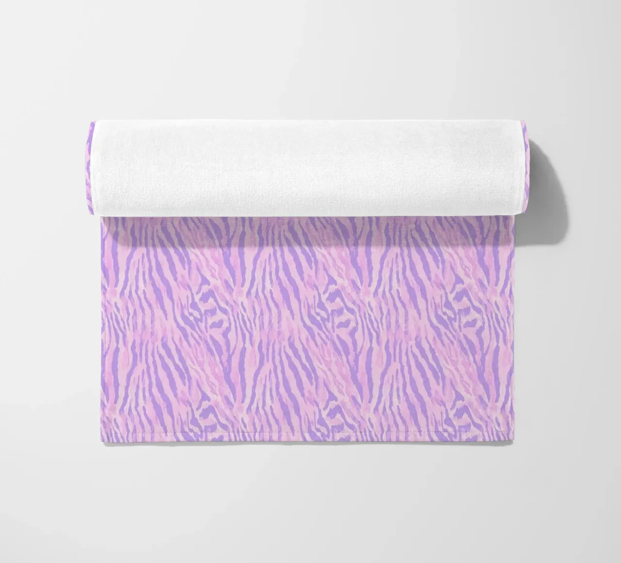 Pink Tiger Pattern Zebra Animal Print Preppy Y2K Hip-Hop toalla de playa de Gentle Echoes Art