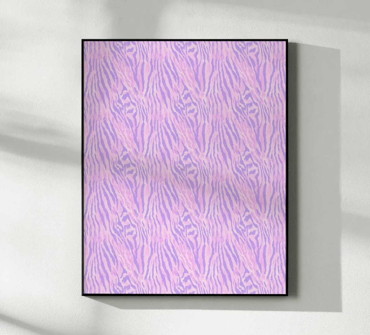 Pink Tiger Pattern Zebra Animal Print Preppy Y2K Hip-Hop metacrilato de Gentle Echoes Art