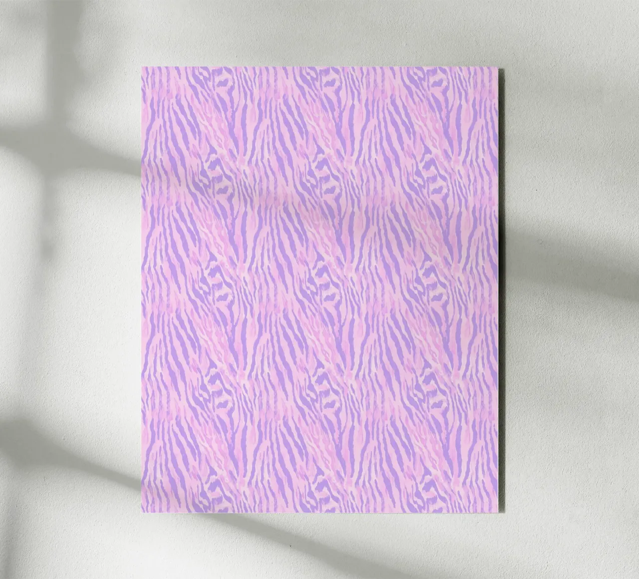 Pink Tiger Pattern Zebra Animal Print Preppy Y2K Hip-Hop Alu-Dibond von Gentle Echoes Art